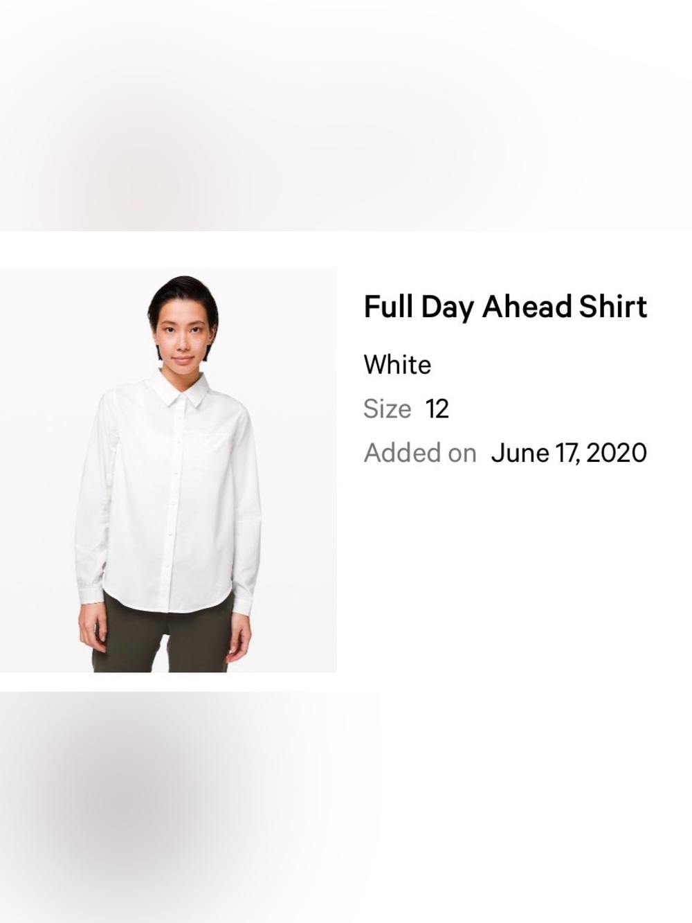Lululemon Full Day a Head Shirt